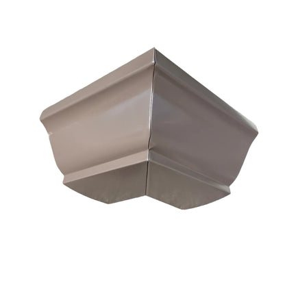 Musket Brown 5K 90 degree box miter aluminum gutter corner inside outside pre-formed precision corner piece white black musket brown GutterAll Damascus Oregon
