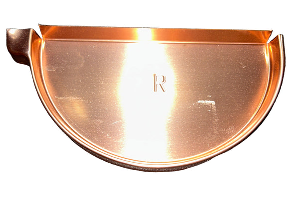 GA 6" Half Round Gutter End Cap - Aluminum | 25+ Colors | Left/Right Options