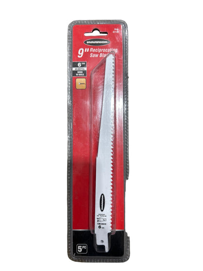 Warrior 9 inch reciprocating saw blade 6 TPI sawzall blade gutter cutting aluminum downspout wood fascia demolition 5 pack Damascus Oregon GutterAll