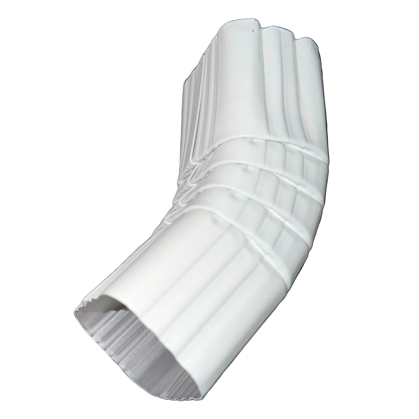 Professional 2x3 inch downspout elbow with 45 degree Type A ribbed aluminum construction. Superior strength, optimal water flow, 25+ colors. Damascus OR + nationwide shipping.
