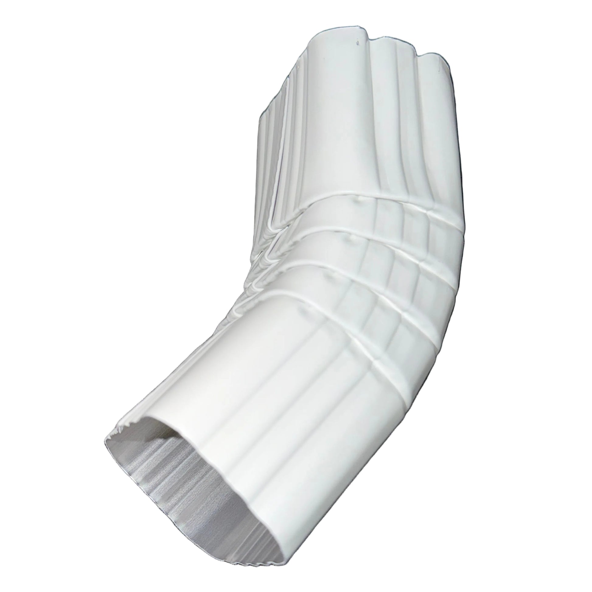 Professional 2x3 inch downspout elbow with 45 degree Type A ribbed aluminum construction. Superior strength, optimal water flow, 25+ colors. Damascus OR + nationwide shipping.
