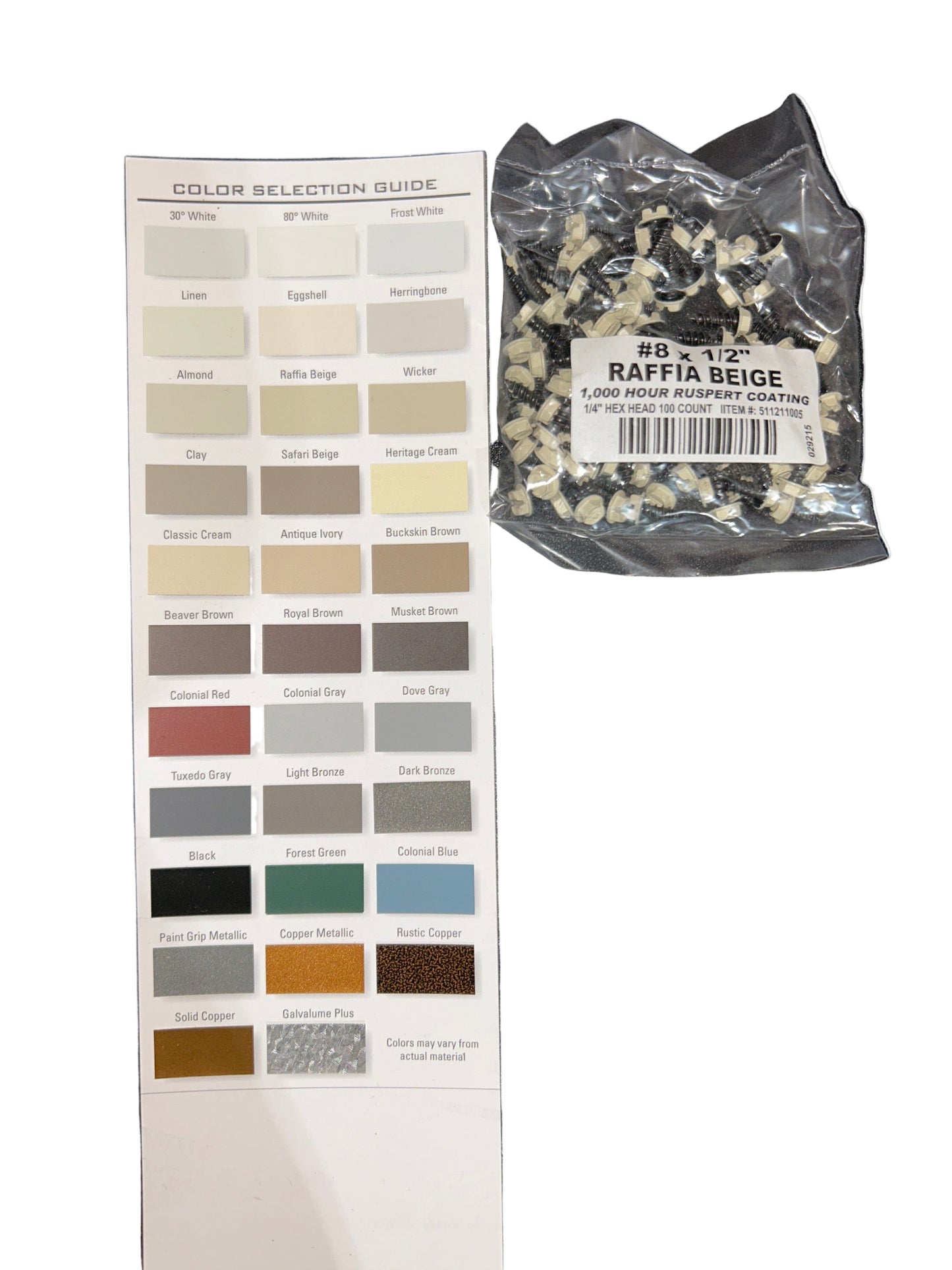 #8 x 1/2" Hex Zip Screws | Aluminum Head | 30 Colors | Damascus OR