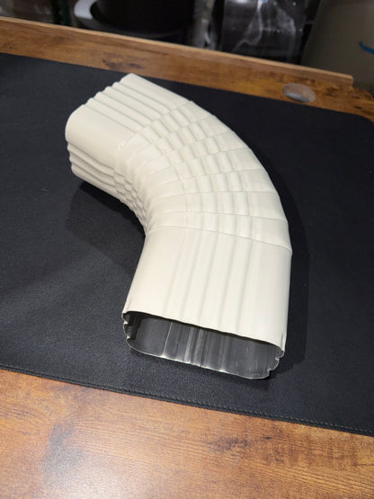 3x4" 75-Degree Downspout Elbow – Type B Corrugated Aluminum (25+ Colors)