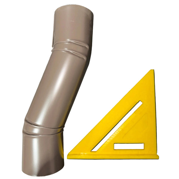 3 inch round aluminum downspout double offset elbow 2 inch musket brown
