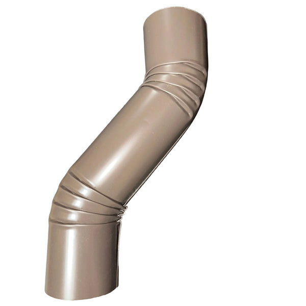 3" Round Corrugated Downspout Elbow - 4" Double Offset