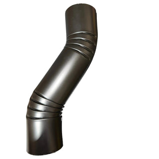 Buy black 3" Round Corrugated Downspout Elbow - 4" Double Offset