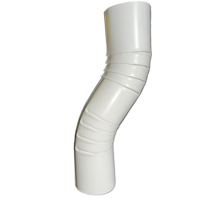 3" Round Corrugated Downspout Elbow - 4" Double Offset