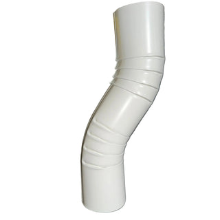 3" Round Corrugated Downspout Elbow - 4" Double Offset