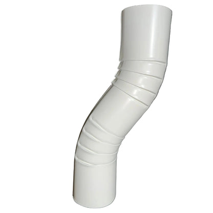 3" Round Corrugated Downspout Elbow - 4" Double Offset