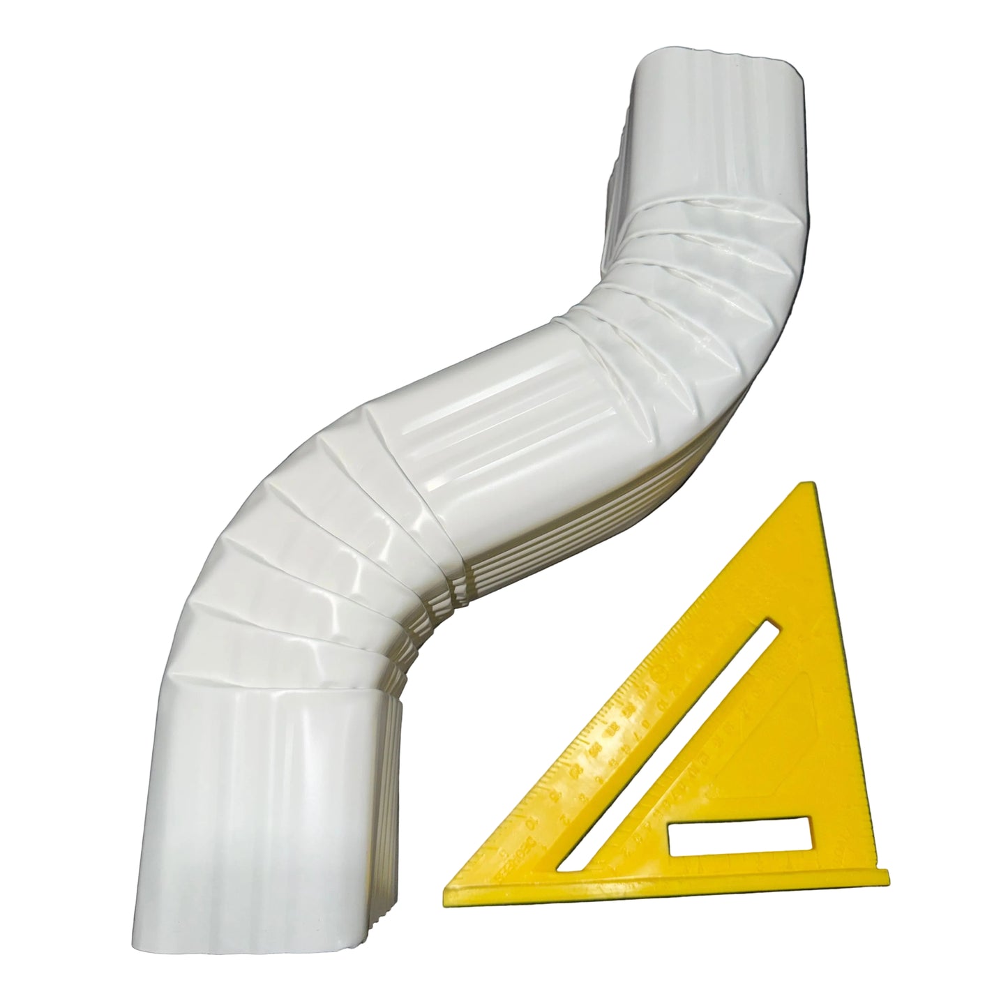 3x4" Double A Offset Downspout Elbow - 6" Offset 30 White