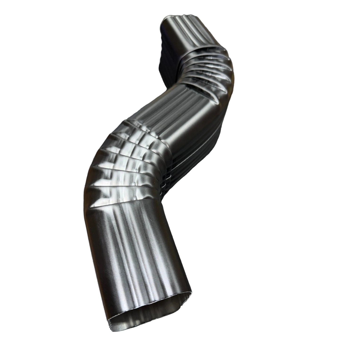 3x4" Double A Offset Downspout Elbow - 6" Offset Black
