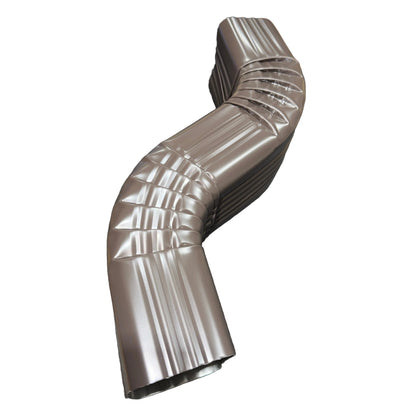 3x4" Double A Offset Downspout Elbow - 6" Offset Musket Brown