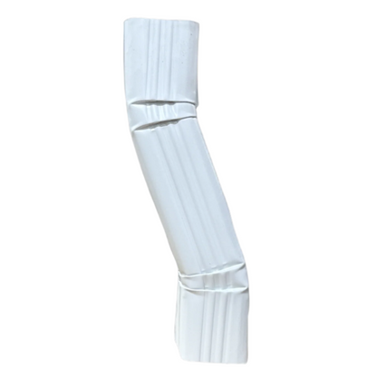 GutterAll.com White aluminum downspout extension, 3x4 Double A Offset