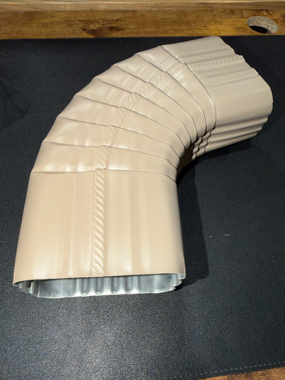 3x4" 75-Degree Downspout Elbow – Type B Corrugated Aluminum (25+ Colors)