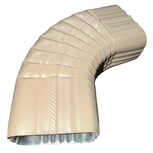 3x4" 75-Degree Downspout Elbow – Type B Corrugated Aluminum (25+ Colors)