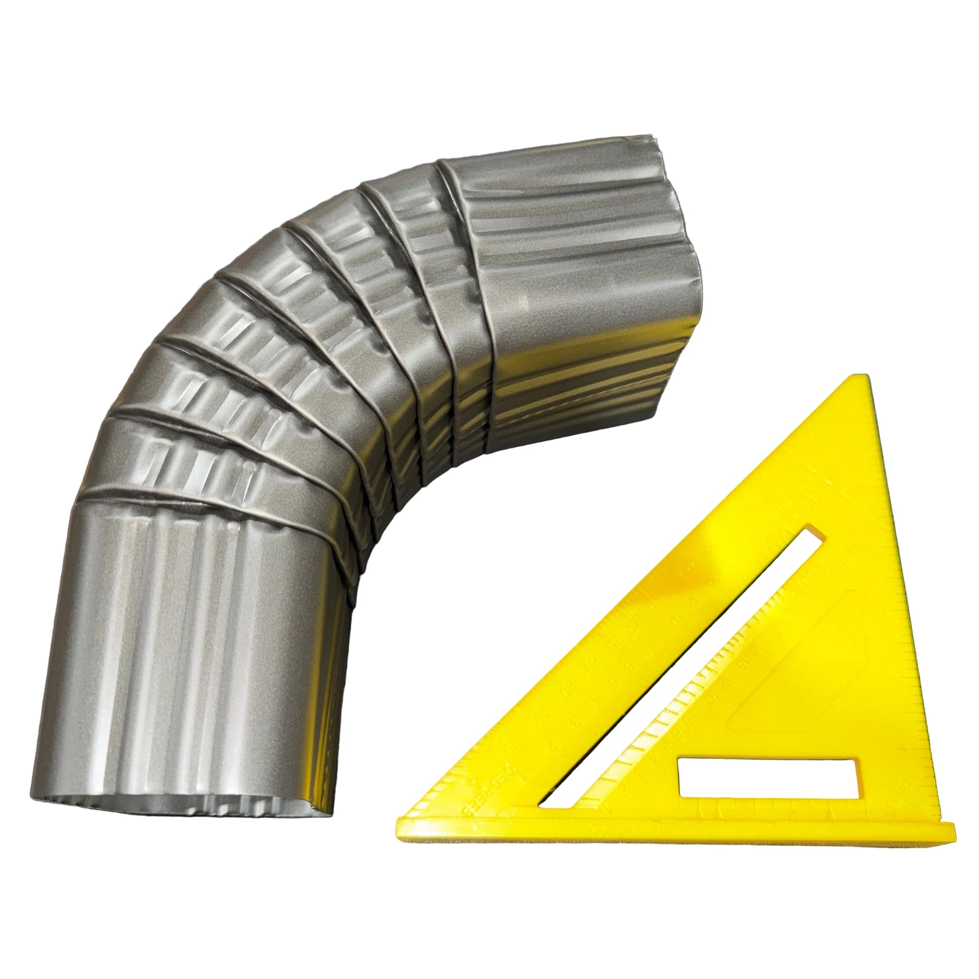 3x4 aluminum downspout elbow 75 degree Type A Style A corrugated ribbed clay brown gutter bend fitting professional grade .027 gauge rectangular profile high capacity drainage tight spaces deep fascia - GutterAll Damascus Oregon