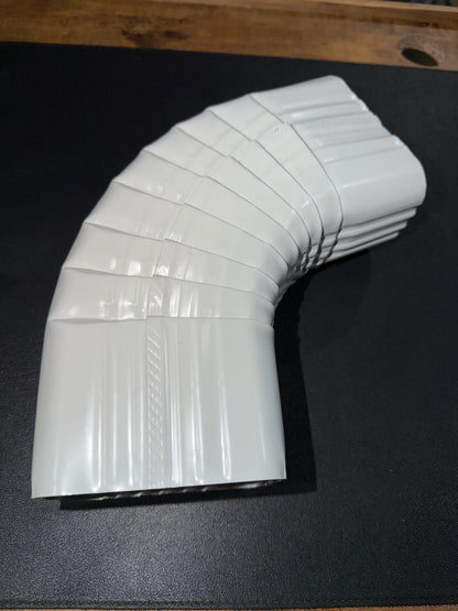 3x4" 75-Degree Downspout Elbow – Type B Corrugated Aluminum (25+ Colors)