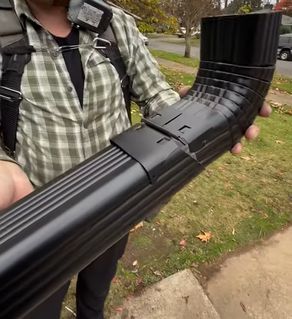 45-degree elbow with Zip Hinge and installation hardware