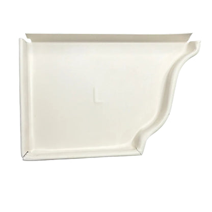 5K aluminum gutter end cap for 5-inch K-style gutters. Stops leaks permanently. 30 factory colors. Left, right, pairs, contractor bulk packs. Damascus OR.