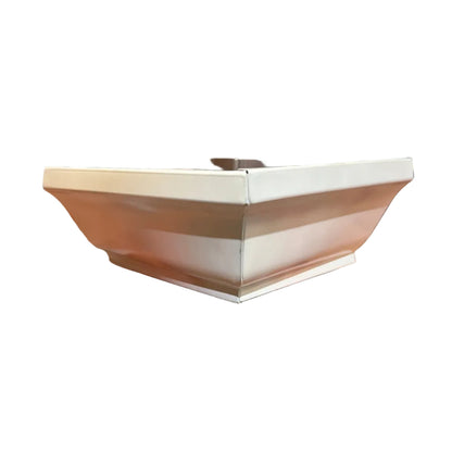 White 5K 90 degree box miter aluminum gutter corner outside pre-formed precision corner piece white black musket brown GutterAll Damascus Oregon