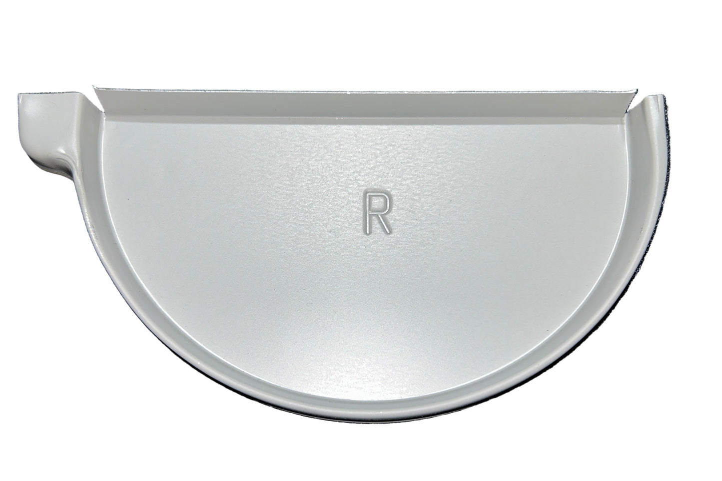 GA 6" Half Round Gutter End Cap - Aluminum | 25+ Colors | Left/Right Options