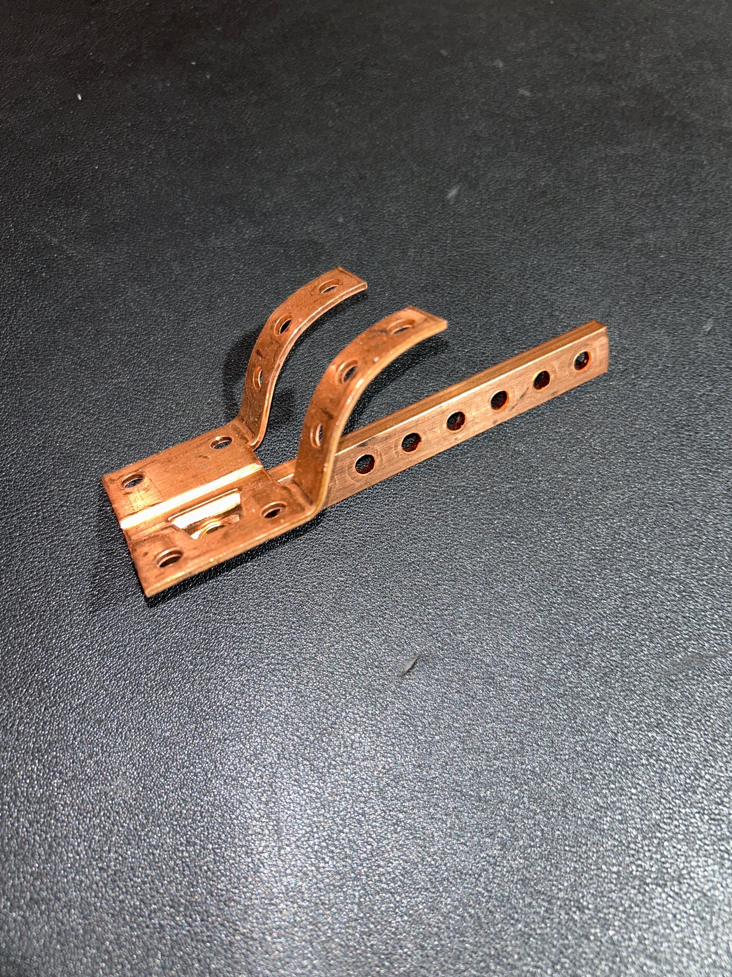 6" Half Round Gutter Shank & Circle Hanger – External Mount | Copper Bronze | Durable Gutter Support