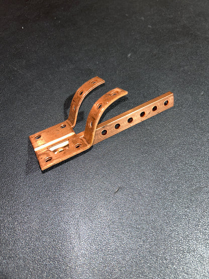 6" Half Round Gutter Shank & Circle Hanger – External Mount | Copper Bronze | Durable Gutter Support