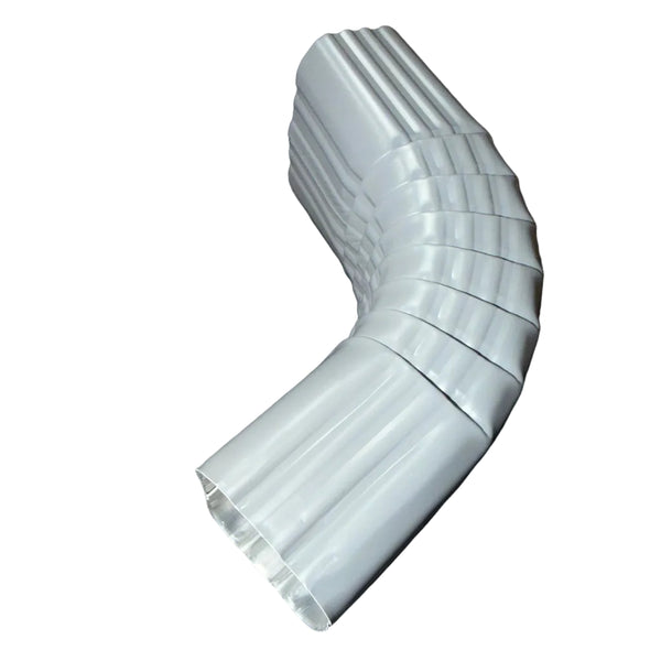 2x3" 75-Degree Downspout Elbow – Style A Ribbed Aluminum (25+ Colors)