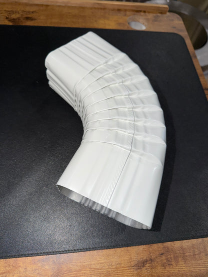 3x4" 75-Degree Downspout Elbow – Type B Corrugated Aluminum (25+ Colors)