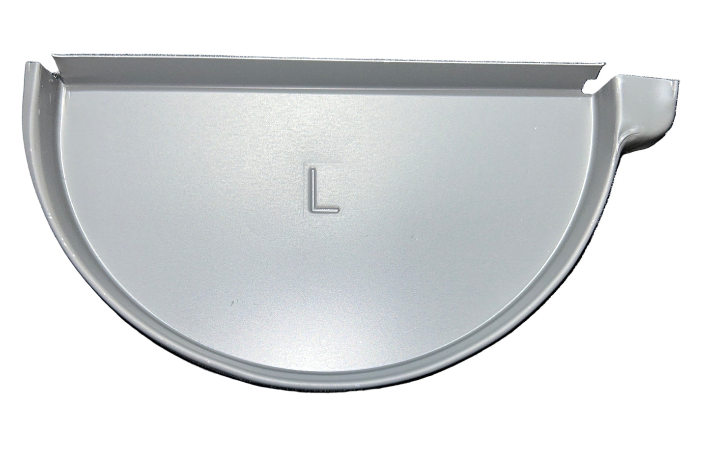 GA 6" Half Round Gutter End Cap - Aluminum | 25+ Colors | Left/Right Options