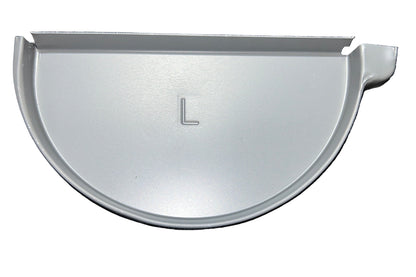 GA 6" Half Round Gutter End Cap - Aluminum | 25+ Colors | Left/Right Options