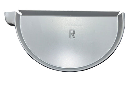 GA 6" Half Round Gutter End Cap - Aluminum | 25+ Colors | Left/Right Options