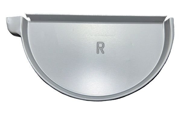 GA 6" Half Round Gutter End Cap - Aluminum | 25+ Colors | Left/Right Options