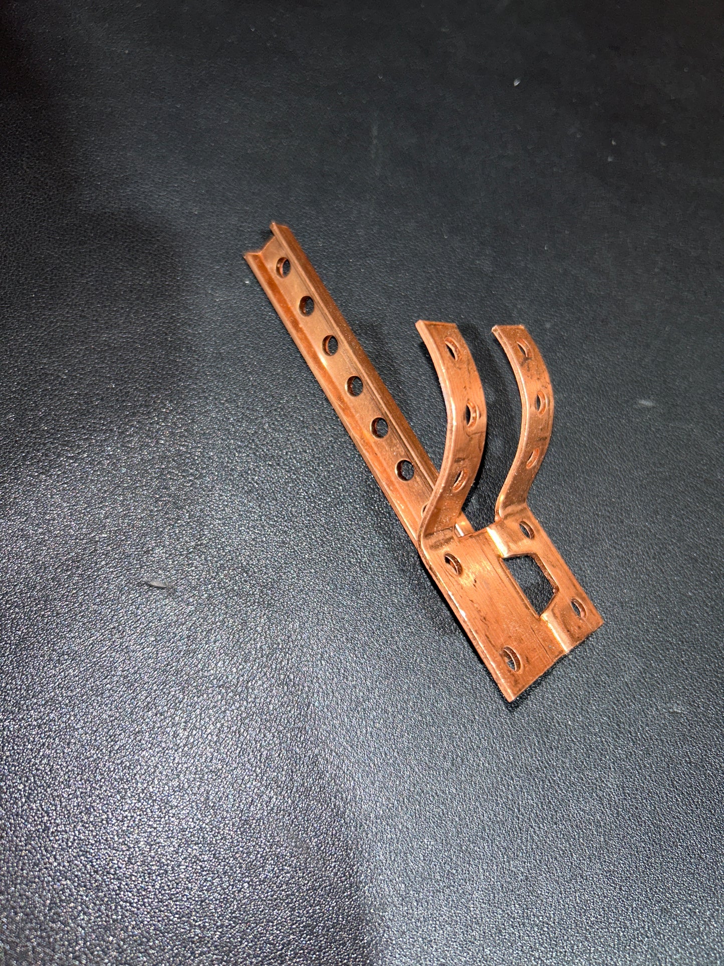 6" Half Round Gutter Shank & Circle Hanger – External Mount | Copper Bronze | Durable Gutter Support