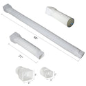 White-2pack Rain Gutter Downspout Extensions Flexible, Drain Downspout Extender,Down Spout Drain Extender, Gutter Connector Rainwater Drainage,Extendable from 21 to 68 Inches