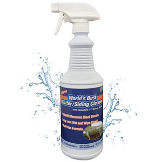 CHOMP! World’s Best Gutter Cleaner: Ultimate Gutter Cleaning Solution for All Types of Rain Gutters, Siding and Metal Trim - Instantly Clean Black Streaks, Filth, Dirt and More - 1 Gallon