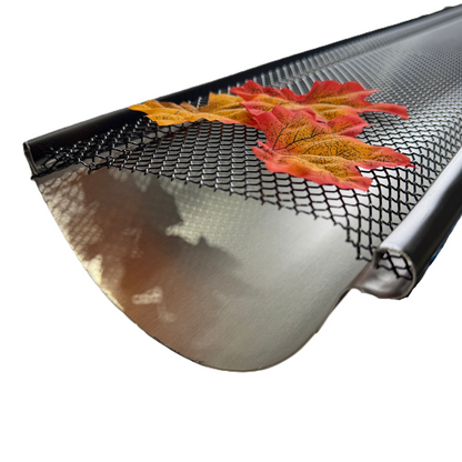 6 inch half round gutter guard expanded metal mesh snap-in installation black copper finish GutterAll Damascus Oregon