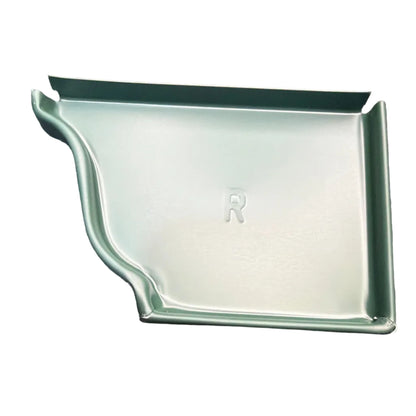 5K aluminum gutter end cap for 5-inch K-style gutters. Stops leaks permanently. 30 factory colors. Left, right, pairs, contractor bulk packs. Damascus OR.