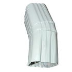 Professional 2x3 Aluminum Downspout Elbow 22.5 Degree Type A showing ribbed construction and smooth interior