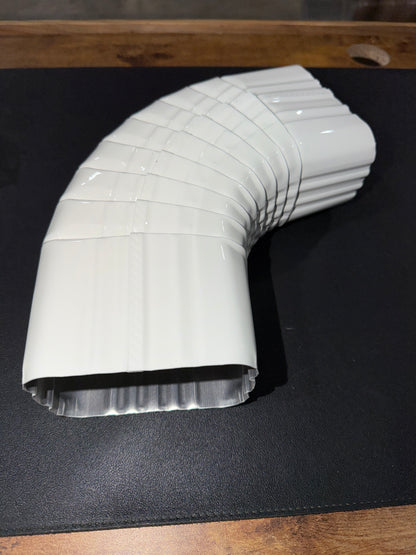 3x4" 75-Degree Downspout Elbow – Type B Corrugated Aluminum (25+ Colors)