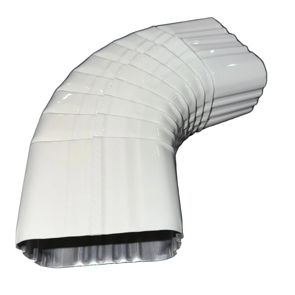 3x4" 75-Degree Downspout Elbow – Type B Corrugated Aluminum (25+ Colors)