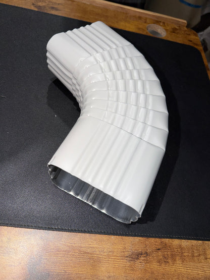 3x4" 75-Degree Downspout Elbow – Type B Corrugated Aluminum (25+ Colors)