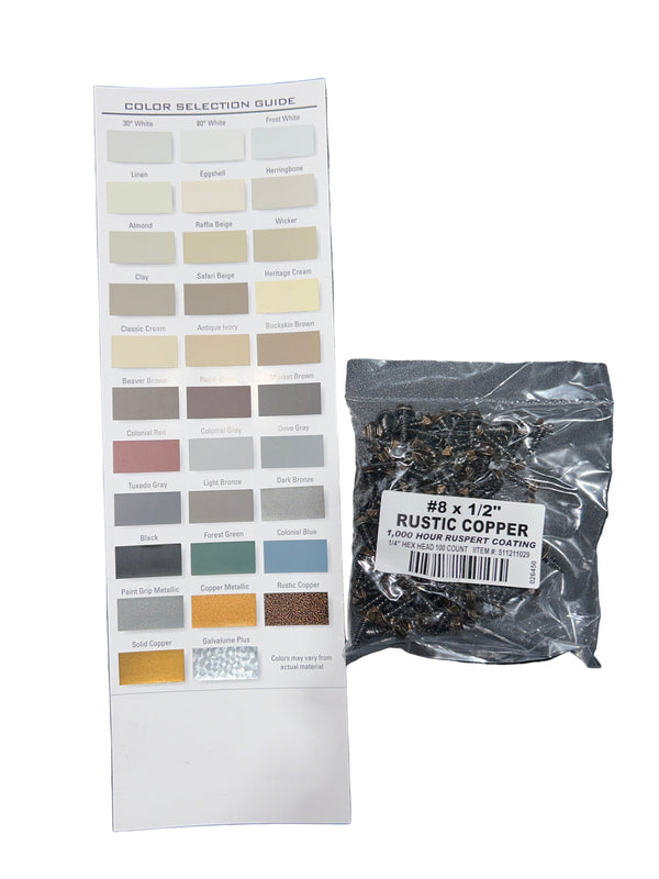 Professional #8 Hex Aluminum Zip Screws – Ruspert Coated | 25+ Color Options | Bulk