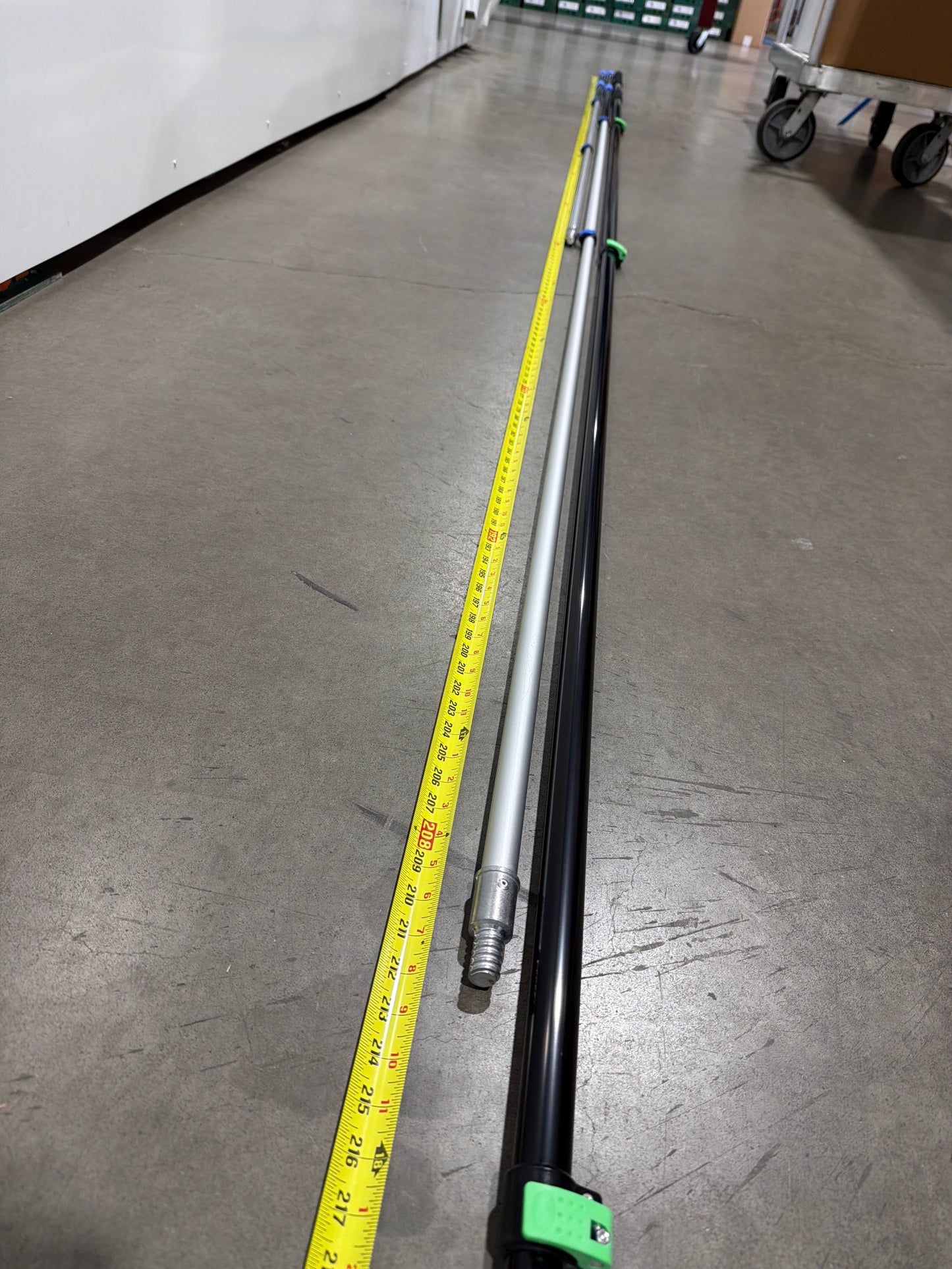 18ft Eversprout telescoping extension pole lightweight aluminum quick-lock connectors universal threaded mount 12 17 24 foot options GutterAll Damascus Oregon