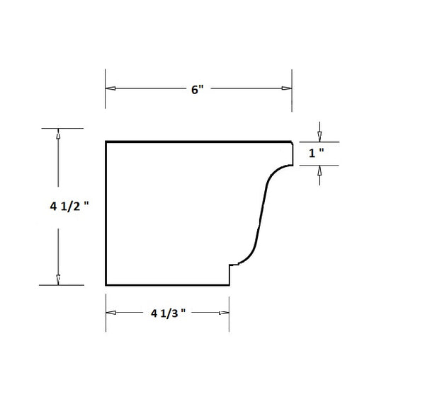 6K Style Gutter End Cap dimensions - detailed technical specifications and measurements