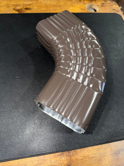 3x4" 75-Degree Downspout Elbow – Type B Corrugated Aluminum (25+ Colors)