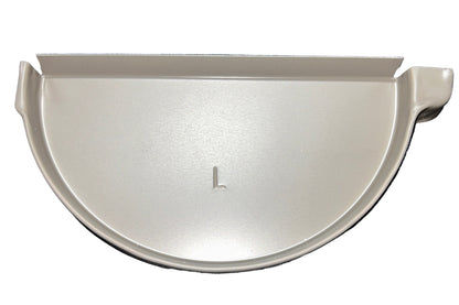 GA 6" Half Round Gutter End Cap - Aluminum | 25+ Colors | Left/Right Options