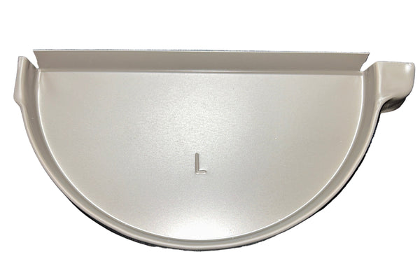 GA 6" Half Round Gutter End Cap - Aluminum | 25+ Colors | Left/Right Options