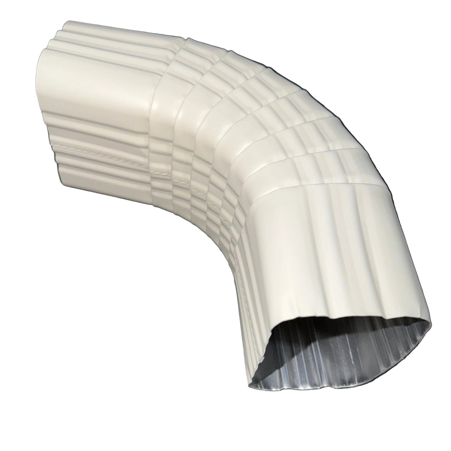 3x4 aluminum downspout elbow 75 degree Type A Style A corrugated ribbed clay brown gutter bend fitting professional grade rectangular profile high capacity drainage tight spaces deep fascia - GutterAll Damascus Oregon