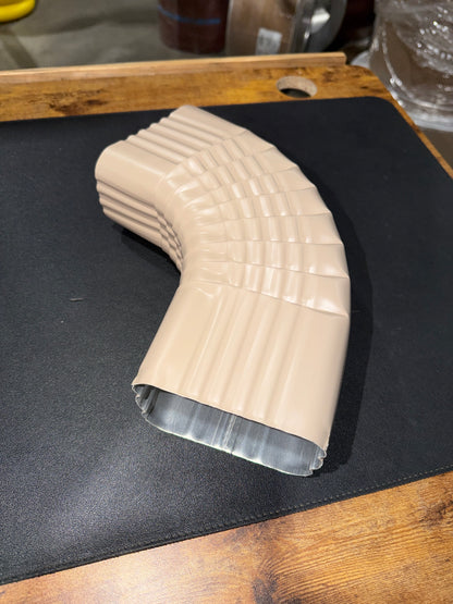 3x4" 75-Degree Downspout Elbow – Type B Corrugated Aluminum (25+ Colors)